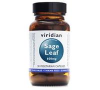 Viridian Sage Leaf Extract 600mg Veg Capsules 90 Capsules