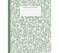 Sage Marble Composition Notebook, Wide Ruled School Notebook for Students, Aesthetic Marble Journal for Class Notes, 7.5 x 9.25: Stylish marble cover ... class notes, journaling and everyday writing