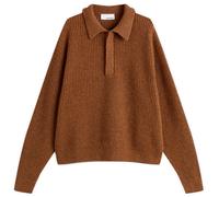 Sage Nation Men's Boxy Knit Polo Speckled Rust