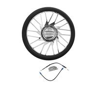 SAGE PERFORMANCE 14" ‘Geometric’ Style Billet Aluminum Steering Wheel - Black Leather Half Wrap, 9-Bolt Dish Design & Mirror-Polished Chrome Horn Button - Fits Most 1967-94 GM Cars