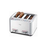 Sage - The Smart Toast - 4-Slice Toaster, 2000 W - Extra Wide Slots, 5 Browning Levels, Automated Lowering, Easy to Clean - Frozen, Crumpet, Lift & Look - Bagel, Toast, Bread - Brushed Aluminium