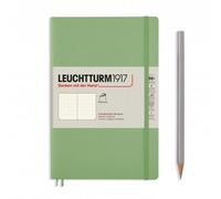 LEUCHTTURM1917 363934 Notebook Paperback (B6+), Softcover, 123 Numbered Pages, Sage, Dotted