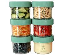 Sage Spoonfuls - 6 Pack, 4 oz Baby Food Jars, Glass Baby Food Containers with Lids, Freezer Storage, Leakproof, Reusable Small Glass Baby Food Containers, Microwave & Dishwasher Friendly