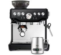 Sage the Barista Express SES875 Bean to Cup Coffee Machine with Milk Jug - Black Truffle, Black,Silver/Grey