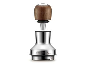 Sage - The Distribution Duo 54mm - 2-in-1 Coffee Distributor & Leveler, Adjustable Pins & Height, Compatible with 54mm Sage Portafilters - Premium Walnut