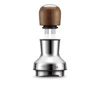 Sage - The Distribution Duo 54mm - 2-in-1 Coffee Distributor & Leveler, Adjustable Pins & Height, Stainless Steel & Walnut, Compatible with 54mm Sage Portafilters