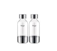 Sage - The InFizz Bottles 0.6L, Compatible with The InFizz Fusion Home Soda Maker - 2 Pack, Brushed Stainless Steel