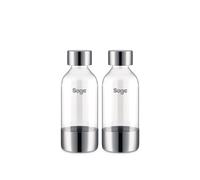 Sage - The InFizz Bottles 0.6L, Compatible with The InFizz Fusion Home Soda Maker - 2 Pack, Brushed Stainless Steel