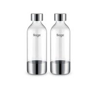 Sage - The InFizz Bottles 1L, Compatible with The InFizz Fusion Home Soda Maker - 2 Pack, Brushed Stainless Steel
