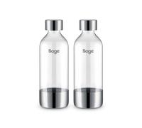 Sage - The InFizz Bottles 1L, Compatible with The InFizz Fusion Home Soda Maker - 2 Pack, Brushed Stainless Steel