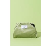 The Flat Lay Co. Open Flat Makeup Bag In Sage Green Velvet