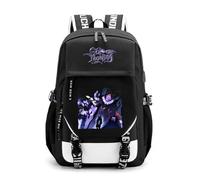 Sageam Unisex Anime Solo Leveling Backpack with USB Charging Port Laptop Daypacks Black School Bag for Men Boys