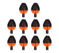 SageFurned 10Pcs High Buoyancy Fishing Floats - Adjustable Bobbers for All Fish Species, Compact EVA Pike Float for Still and Moving Waters, Compatible with Trout Magnets, Green/for Orange