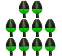 SageFurned 10Pcs High Buoyancy Fishing Floats, Adjustable Bobbers for All Fish Species, Compact EVA Pike Float for Still and Moving Waters, Green/for Orange