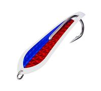 SageFurned 12.5 cm Metal Spoon Lure for Deep Sea Fishing, 38.7 g Trolling Jig with 3D Fish Scale Pattern, Compatible with Mackerel, Tuna, Sea Wolf - 1 Pack