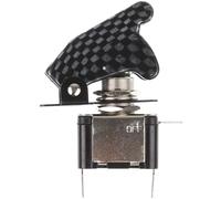 SageFurned 12V Toggle Switch for Car, Boat, RV, Yacht - Blue & Carbon Pattern, ABS Construction, Compact 2.5 x 2.7 x 6.6 cm with Easy Wiring Installation