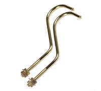 SageFurned 2 Pack Billiard Table Rail Mount Cue Hook, 23 cm Bridge Cue Holder for Pool Table, Heavy Duty Metals with Copper Plated Finish, Non Slip Rail Accessory