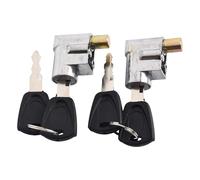 SageFurned 2 Pack E-for Bike Battery Saddle Tube Lock with Keys, Zinc Electroplated Shell & Aluminum Core, Anti-Theft Security Lock for Electric for Bicycle, Silver (6.9 cm)