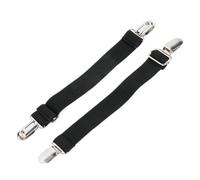 SageFurned 2pcs for Bike Pant Leg Clamps Adjustable for Bicycle Boot Straps with Elastic Polyester & Latex for Cycling, Riding, Motorcycles - Black