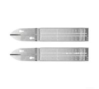 SageFurned 2pcs Transparent Plastic Rain Gauge Set, 25x4.5x2.7cm Garden Water Measuring Instrument, Accurate Rainfall Monitor for Outdoor Irrigation Planning