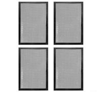 SageFurned 4 Pack Reusable Nonstick Grill Mats, Heavy Duty Heat Resistant PTFE BBQ Mesh for Gas Charcoal Electric Grills, Black 40x30cm Size(Black40*33cmEdged)