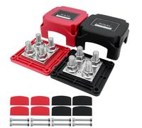 SageFurned 400A 48V Heavy Duty Bus Bar for Auto RV Marine Truck Boat with 8x M10 Studs, Power Distribution Terminal Block Made of Reinforced Nylon Copper 304 Stainless Steel