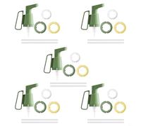 SageFurned 5 Pack Tomato Sauce Dispenser Pump with Handle, Leakproof Sealed Condiment Press for Oyster Sauce Ketchup Bottles, 2ml Precise Portion Control, Red Green White Kitchen Gadgets(green)