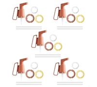 SageFurned 5 Pack Tomato Sauce Dispenser Pump with Handle, Leakproof Sealed Condiment Press for Oyster Sauce Ketchup Bottles, 2ml Precise Portion Control, Red Green White Kitchen Gadgets(red)