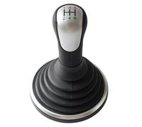 SageFurned 5 Speed Gear Shift Knob Lever Gaiter Boot Cover Case for Ford Fiesta Fusion Transit Connect 2002-Up, Black or Silver Plastic Replacement