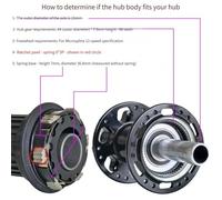 SageFurned 6 Claws for Bike Freehub Body for MicroSpline 12-Speed Cassette, Compatible with 15mm Thru Axle Hubs, Made of 7075 Aluminum Alloy, Sealed Bearings, 60 Teeth Ratchet with 120 Clicks, Black