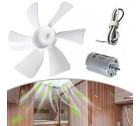 SageFurned 6 in 12V RV Vent Motor Bath Exhaust Fan Blade for Elixir Heng's for Jensen for Ventline Compatible 12 Volt Powered Roof Vent and Range Hood Models, White