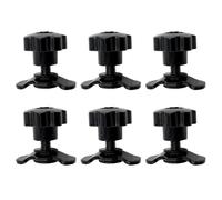 SageFurned 6 Pack M8 Boat Rail Star Handle Screw for Aluminum Lashing Rails, 20-45mm Lengths, Compatible with Kayak, Truck, RV, Aircraft Cargo, Tool-Free Operation, Black