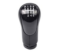 SageFurned 6-Speed Gearshift Knob for Ford Fiesta, Fusion, Transit 2002-2008, ABS Material, Black/Grey, Easy Installation