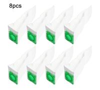 SageFurned 8 Pack Replacement Filter Bags for SEBO X1 X2 X3 X4 Extra Pet XP2 XP3 370 G C Series 5093AM, Nonwoven Fabric Dust Bag for Vacuum Cleaner, White + Green