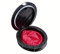 SageFurned 9 Inch Waterproof Hatch Cover for Kayak Deck Plate - Round Sealed Storage Hatch with ABS Construction, Compatible with 9" Kayak Hatches, Black + Red