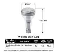 SageFurned Acrylic Conical Fishing Reel Handle Knob Lightweight DIY Accessory with Bearings, Gunmetal/Gold/Red, 2.6 x 4.55 cm, for Most Fishing and Baitcasting Reels