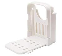 SageFurned Adjustable Bread Slicing Holder - Portable ABS Toast Slicer Cutter for Uniform Slices, Foldable Kitchen Gadget, White