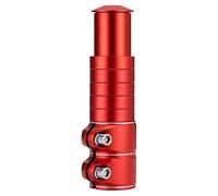 SageFurned Adjustable for Bicycle Stem Raiser for Mountain for Bike Handlebars - CNC Aluminum Alloy, 3.5x3.5x13.5 cm, 194g, Rust-Resistant, Dual-Screw Locking - Red/Black/Gold