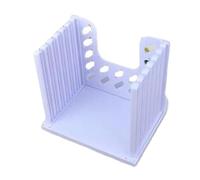 SageFurned Adjustable Toast Slicer for Homemade Bread, Cutting Guide with Foldable Design and Crumb Tray, 6.3 x 5.9 x 5.78 in, White