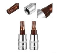 SageFurned Auto Repair T30 Torx Socket 2-Pack 3/8 Drive | High torque capacity, drop-forged construction, heat-treated for hardness, fits standard ratchets