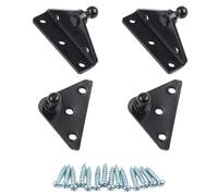 SageFurned Ball Stud Mounting Bracket for Gas Struts Lift Supports, L-Type and Flat Mounting Brackets with 16 Screws for Bonnet Lifters Direct Replacement, Steel Automotive Application Parts
