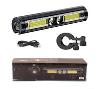 SageFurned Bike Light 2100 Lumens LED Headlight with LCD Display, Rechargeable 4000mAh Waterproof IPX4 Aluminum Alloy Torch for Mountain Road Commuter Cycling Night Riding(double-bracket)