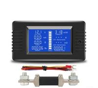 SageFurned Car Battery Voltage Monitor with Digital Ammeter and Voltmeter 0-300A 0-200V Power Energy Consumption Tester 0-60000W for Automotive Use(300A)
