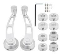 SageFurned Car Door Window Crank Handle for Various Models, 2-Pack, Aluminum Alloy, Black, with Adapters for 1cm Square or Round Holes