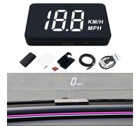 SageFurned Car HUD Speed and Power Display for Tesla Model 3 and Model Y 2019-2024, LCD Dashboard Projection with ABS Material, 12V-15V Voltage, Compatible with Model 3/Y Series (Black)