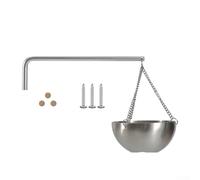 SageFurned Cedar and Stainless Steel Sauna Aroma Bowl with Oscillating Arm for Essential Oils Salt Crystals Compatible with Infrared Heaters Enhances Spa Experience