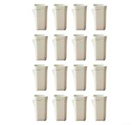 SageFurned Clear Self Watering Flower Pots with Drainage, Small Plastic Planters for Houseplants, African Violets and Hoyas, with Labels and Wicks, White, 16 Sets(16pcs small)