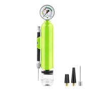 SageFurned Compact Hand Air Pump for Bicycles - Lightweight Portable for Bike Inflator with High-Air-Pressure Aluminum Cylinder (green)