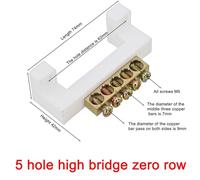 SageFurned Copper Ground Terminal Row with 10 Holes for Distribution Cabinet - Includes Screws, Neutral Bar for Grounding and Neutral Connections, for Easy Installation