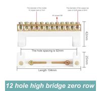 SageFurned Copper Ground Terminal Row with 10 Holes for Neutral Bar Distribution Cabinet, Includes Wire Screws, for Easy Installation, High Conductivity